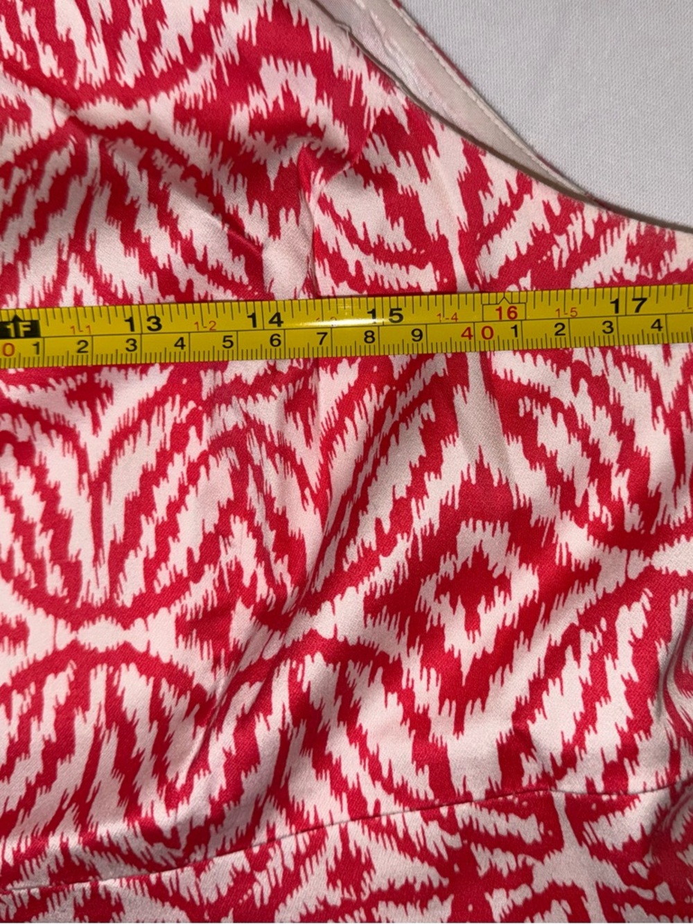 INC International Concepts woman’s Coral & White sleeveless Dress Size 12 Beaded - Picture 10 of 16